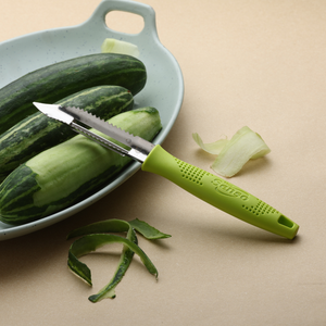 Couteau éplucheur de légumes en acier inoxydable, lame droite multi-usages, éplucheur de fruits, poignée en plastique ambidextre - Product Image 3