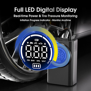 Gonfleur de pneus sans fil LEMATEC LE-DTI-68-1 ABS |   Pompe à air numérique portable pour voitures, vélos et sports, puce intelligente, arrêt automatique - Product Image 6