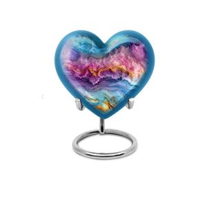 Urne funéraire décorative en forme de cœur avec support, pour cendres humaines, motif patte d'animal, idéale pour adultes - Meilleure vente - Product Image 5