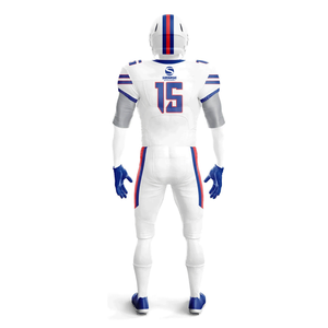Uniforme de football américain le plus populaire, design OEM, 100% polyester, léger, séchage rapide et respirant, coupe ajustée - Product Image 3