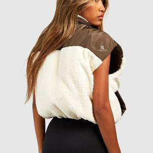 Wholesale Plus Size Women's <b>Puffer</b> <b>Vest</b> Warm Padding Nylon Sleeveless Down <b>Jacket</b> Custom Logo Fabric <b>Puffer</b> Wholesale <b>Vest</b> <b>Vest</b> - Product Image 3
