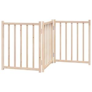 ประตูไม้สนแท้ขนาด 59.1 นิ้ว สำหรับสัตว์เลี้ยง แบบพับได้ 3 บาน พร้อมคอกกั้น - Product Image 6