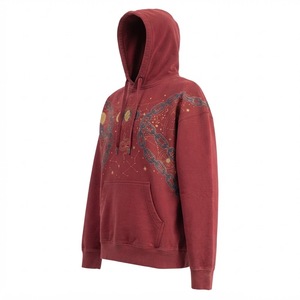 Sudadera con Capucha Gráfica Vintage Lavada, Oversize Personalizada, de Forro Polar Pesado, Estilo Urbano Desgastado, Casual, 100% Algodón - Product Image 3