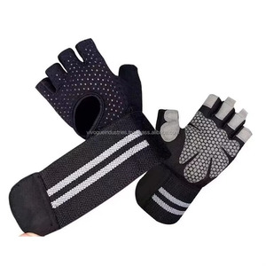 Premium Padded Half Finger Workout <b>Gloves</b> Custom Branding Gym <b>Gloves</b> with Long Wrist Wraps - Product Image 6