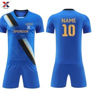 Maillots de sport courts légers imprimés par transfert thermique, respirants, à séchage rapide, en tissu 100 % polyester, kit de football professionnel OEM - Product Image 4