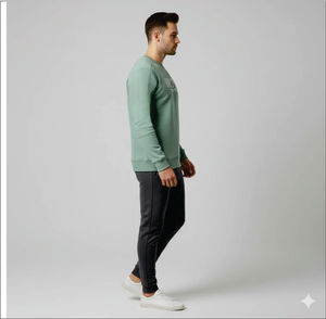 เสื้อสเวตเชิ้ตผู้ชายแบบหนา ผ้าคอตตอนผสม คุณภาพดี สั่งทำโลโก้ได้ ขายส่ง ไซส์ใหญ่พิเศษ ป้องกันรอยยับ 100% - Product Image 3