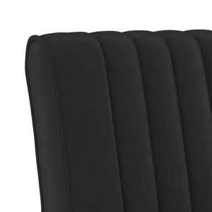 Sedia pantofola in velluto nero per soggiorno - Product Image 6