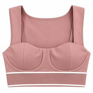 Ensemble de vêtements de sport pour femmes Dusty Rose, soutien-gorge de sport, leggings taille haute, tenue d'entraînement deux pièces - Product Image 5