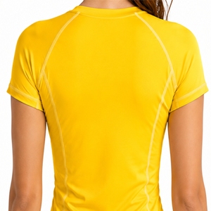 Vêtements de sport pour femmes, Rash Guard à manches courtes, T-shirt de compression, extensible, respirant, séchage rapide, léger, flexible, doux - Product Image 5