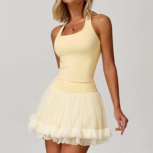 Vestido Deportivo de Una Pieza para Mujer, Diseño Color Block, Secado Rápido, Ajuste Compresivo, 82% Nailon, por Encima de la Rodilla, para Pickleball - Product Image 2