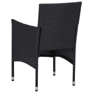 Set di 2 sedie in polyrattan nero e acciaio - Product Image 5