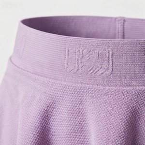 Jupe courte trapèze pour femme, taille élastique, plissée, décontractée, respirante, en spandex et polyester, couleur unie, toutes saisons - Product Image 4