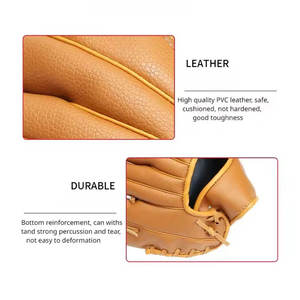 Gant de baseball en cuir véritable de qualité supérieure, ajustable, avec logo personnalisé, respirant, pour adulte et jeune, équipement sportif pour le receveur et le démarqueur - Product Image 4