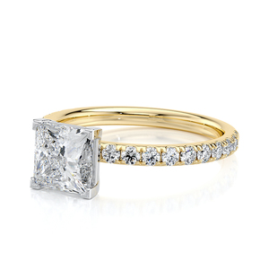 Anillo de Compromiso de Oro Sólido de 14K con Diamante Cultivado en Laboratorio de Corte Brillante Redondo, Certificado por IGI, Regalo de Boda, Joyería Fina - Product Image 4