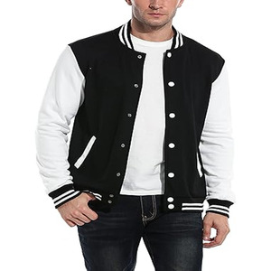 <b>Top</b> Quality Men's Tom Hardy Venom Varsity Jacket Black and Grey Wool and Leather Sleeves Jacket - Product Image 2