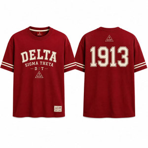 เสื้อยืดผ้าฝ้าย Delta Sigma Theta Sorority สำหรับผู้หญิง ลายกราฟิก เสื้อผ้าสไตล์กรีก รับผลิตตามสั่ง ขายส่งจำนวนมาก - Product Image 4