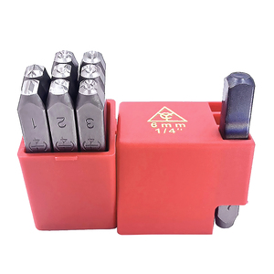 6mm 1/4 inch Steel Number <b>Punch</b> <b>Set</b> 0-9 9pcs Cr-V 6150 HRC 58-62 Hardened Steel Wholesale OEM/ODM Taiwan - Product Image 4