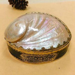 Seashell Jewelry Box Vintage Style <b>Abalone</b> & Brass Trinket Storage for Women Gifts Decorative Jewelry Storage Home Decor & Gift - Product Image 5