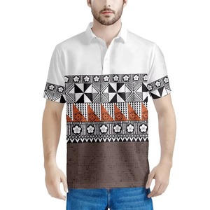 Camiseta de Manga Corta para Hombre, Estilo Playero, con Estampado Tribal Polinesio de Flores Tapa y Hojas Monstruo - Product Image 5