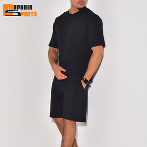 Fabricante de Ropa Personalizada para Hombre, Conjuntos de Camisetas y Pantalones Cortos, Trajes Deportivos Holgados de 2 Piezas para Verano, Venta al Por Mayor - Product Image 4