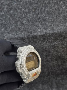 Pass Diamond <b>Tester</b> Quartz Digital Moissanite DW6900 Watch Case <b>Gold</b> Plated VVS Diamond Iced Bezel Luxury Jewelry Parts Kids - Product Image 5