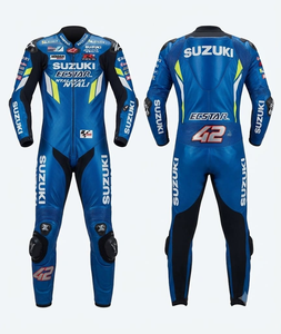 ชุดแข่งรถมอเตอร์ไซค์ Unisex Zuzuzki Elite MotoCP แบบจั๊มสูท/ชุดหนังวัวแท้/หนังจิงโจ้พรีเมียม พร้อมแผ่นยืดหยุ่น - Product Image 1