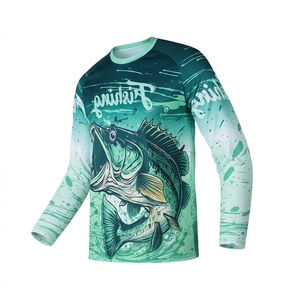 เสื้อตกปลาแขนยาวแบบยูนิเซ็กซ์ กันน้ำ UPF 50 พิมพ์ลายตามสั่ง ระบายอากาศได้ดี ยืดได้ 4 ทิศทาง แห้งเร็ว ขายส่ง - Product Image 2