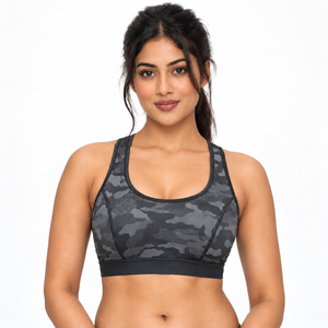 Sujetador Deportivo para Mujer, de Alta Sujeción, Espalda Cruzada, Logotipo Frontal, Transpirable, Ecológico, Spandex/Poliéster, para Yoga, Fitness, Ejercicio Diario - Product Image 1