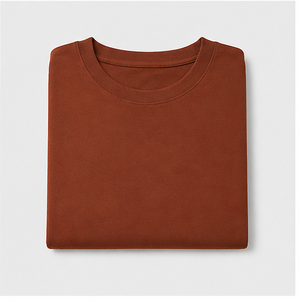 Custom Rust Brown Cotton Modal Boxy <b>Mens</b> Oversized Short Sleeve Crew Neck T-Shirt MTS-OVR-0030 - Product Image 6