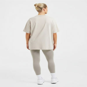 Women's casual cotton t-shirt Breathable short sleeve tee Regular fit v-neck <b>top</b> Solid color knitted shirt - Product Image 2