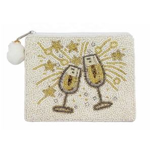 Nouvel Arrivage : Porte-monnaie Perlé avec Fermeture Éclair, Mini Pochette Économie pour Clés, Cartes, Argent et Maquillage – Accessoire Femme et Fille - Product Image 4