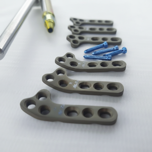 Placas TPLO de 2.4 MM Izquierda y Derecha, 10 Unidades y 60 Unidades de Tornillos de Titanio AO (72 Piezas) - Product Image 1