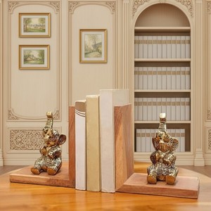 Porte-livres rectangulaires en aluminium doré en forme d'éléphant, faits à la main, décoratifs, pour bougies, décoration intérieure pour mariage, anniversaire, Noël - Product Image 1