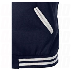 Chaqueta de béisbol estilo universitario para hombre, mezcla de algodón, estilo clásico Letterman, estilo atlético retro, chaqueta bomber universitaria con botones - Product Image 5
