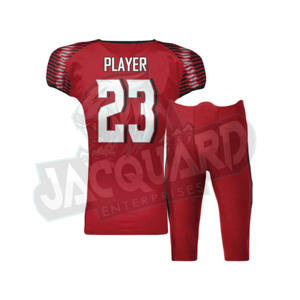 Matériaux de qualité supérieure, services OEM, étiquette personnalisée, uniforme de football américain de haute qualité, 100 % polyester, fabriqué au Pakistan - Product Image 2