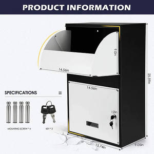 ขายส่ง ตู้ล็อกเกอร์ติดผนังสแตนเลสอเนกประสงค์ ขนาดใหญ่ ล็อคได้ แข็งแรง ทนทาน สำหรับใช้งานกลางแจ้ง ดีไซน์ทันสมัย ผลิตด้วยมือ เคลือบสีด้วยระบบพาวเวอร์โค้ท - Product Image 4