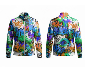 Veste zippée en polyester sublimé de qualité supérieure pour la course et le fitness, chaude, respirante et à séchage rapide |   Tailles Hommes Femmes Jeunes - Product Image 2