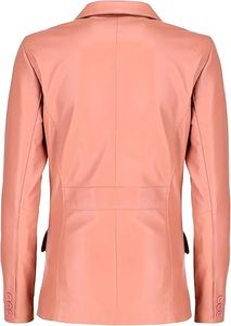 Veste décontractée longue en cuir pour femme, sur mesure, élégante, à bouton unique, prix économique, collection 2026 - Product Image 4