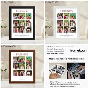 Cadre photo en bois massif fait main - Design moderne vintage, fixation murale/au sol, impression couleur intégrale, fournisseur en gros - Product Image 6