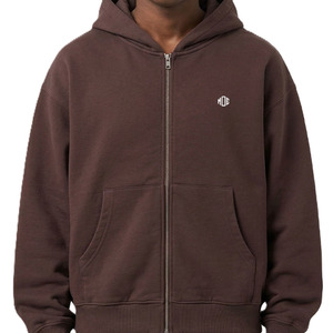 Full Zip Cotton Fleece Hoodies Oversized Streetwear Zipper Hoodie Loose Fit Custom Logo Hoodies Bulk Manufacturing Low MOQ - Product Image 3