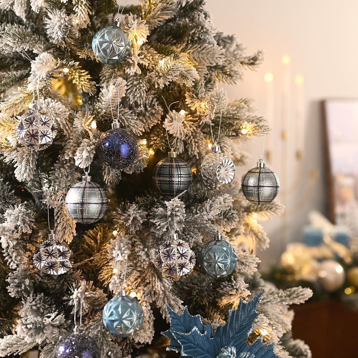 Navy Blue Silver Color