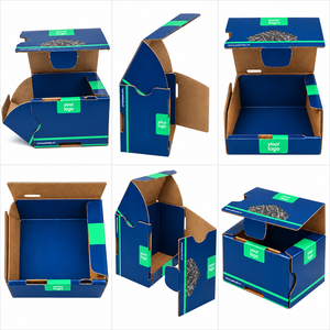 Boîtes cadeaux en papier de haute qualité, carton ondulé, impression offset, recyclables, réutilisables, boîtes carrées, logo personnalisé - Product Image 3