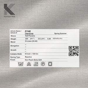 Tela de Mezcla de Algodón y Lino de 220 g/m², Teñida Reactivamente, para Prendas Sostenibles, Fabricante de Telas - Product Image 4