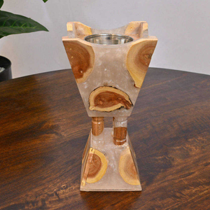 Quemador de Bakhoor de Resina Epoxi y Madera Natural, Elegante y Más Vendido, para Oud Árabe, Incienso y Decoración del Hogar, Suministro Mundial - Product Image 1
