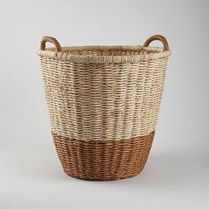 ตะกร้าหวายสานมืออเนกประสงค์ ทนทาน ใช้สำหรับเก็บผ้า ซักอบรีด ผ้าห่ม ของใช้ในบ้าน ห้องครัว ห้องน้ำ - Product Image 5