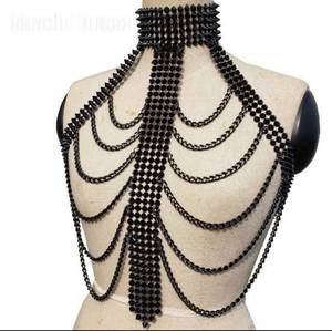 Elegant ABS Pearl Shoulder <b>Collar</b> Necklace Handmade Beaded Fashion Neck Cape for Bridal Evening Party Women Accessories - Product Image 3