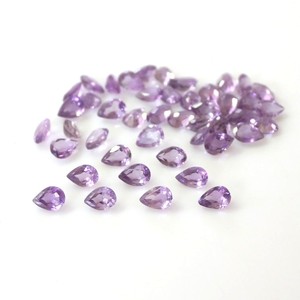 Ametista natural calibrada de color púrpura, corte pera de 5x7 mm, cuentas facetadas de piedras preciosas sueltas para la fabricación de joyas, diseño de collares, pendientes y anillos. - Product Image 6