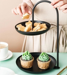 <b>Vintage</b> Metal <b>Cake</b> <b>Stand</b> Decorative Dessert Display for Weddings Birthdays and Anniversary Parties - Product Image 1