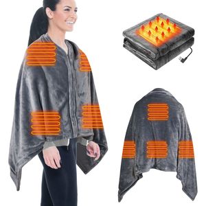 USB Electric <b>Heated</b> <b>Blanket</b> 59*31in Washable Poncho Shawl Wrap <b>Throw</b> with Zipper for Home Office <b>Heated</b> <b>Blanket</b> - Product Image 3