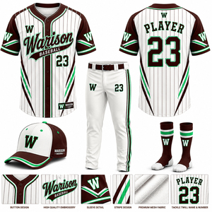 Wholesale Baseball Uniform Set Sportswear Sublimation 100% Polyester Softball Jersey Pant Socks And Caps Set - Product Image 3